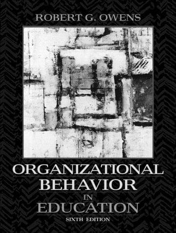 Tapa de Organizational behavior in education