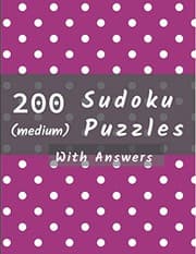 Tapa de 200 Medium Sudoku Puzzles with Answers