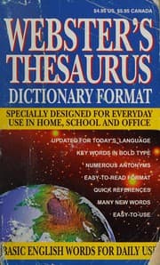 Tapa de Webster's thesaurus