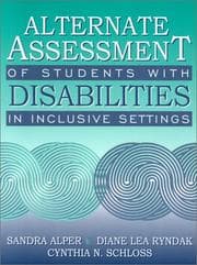 Tapa de Alternate assessment of students with disabilities in inclusive settings