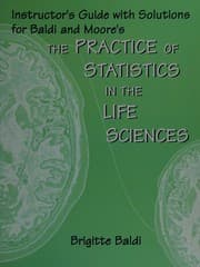 Tapa de Instructor's guide with solutions for Baldi and Moore's Practice of statistics in the life sciences