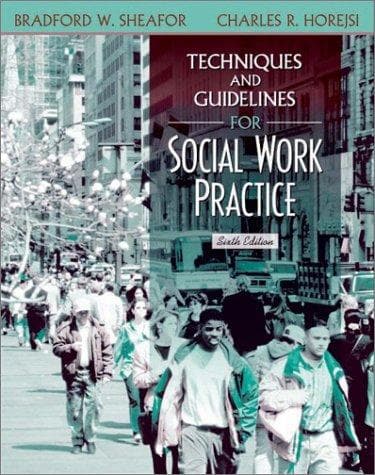 Tapa de Techniques and guidelines for social work practice