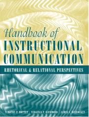 Tapa de Handbook of instructional communication
