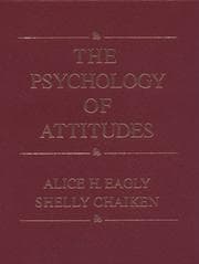 Tapa de The psychology of attitudes