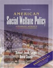 Tapa de American social welfare policy