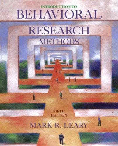 Tapa de Introduction to Behavioral Research Methods (5th Edition)