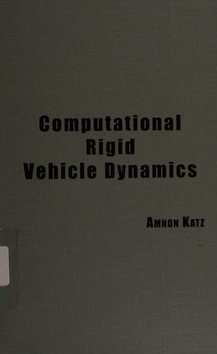 Tapa de Computational rigid vehicle dynamics