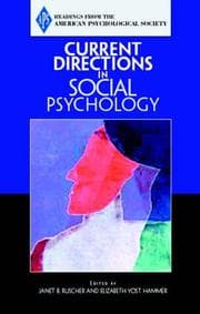 Tapa de Current Directions in Social Psychology