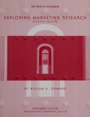 Tapa de Test bank to accompany exploring marketing reseach