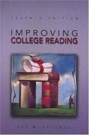 Tapa de Improving college reading