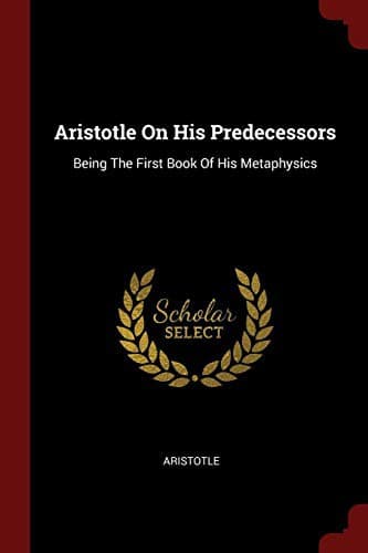 Tapa de Aristotle On His Predecessors