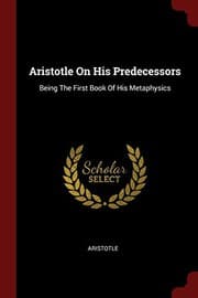 Tapa de Aristotle On His Predecessors