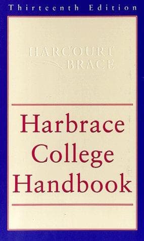 Tapa de Harbrace college handbook