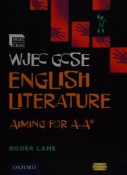 Tapa de WJEC GCSE English Literature Aiming for A -A*