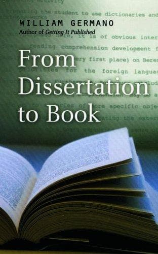 Tapa de From dissertation to book