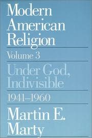 Tapa de Modern American Religion, Volume 3