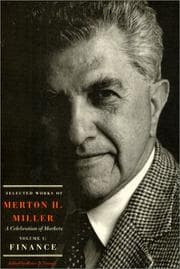 Tapa de Selected Works of Merton H. Miller: A Celebration of Markets: Volume 1