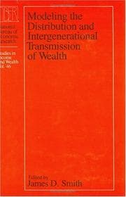 Tapa de Modeling the distribution and intergenerational transmission of wealth