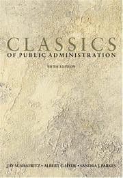 Tapa de Classics of public administration