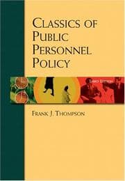 Tapa de Classics of Public Personnel Policy