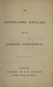 Tapa de The Anti-slavery advocate and the London conference