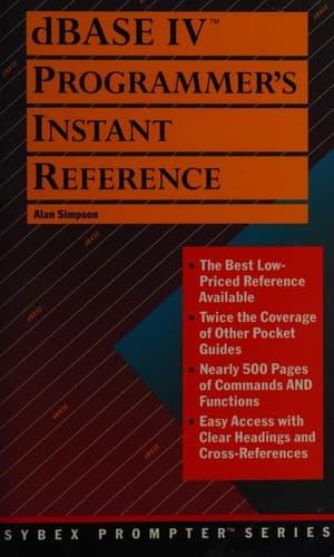 Tapa de dBase IV programmer's instant reference