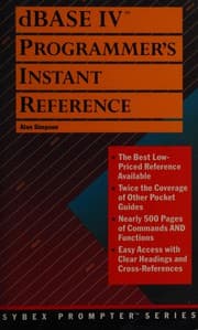 Tapa de dBase IV programmer's instant reference