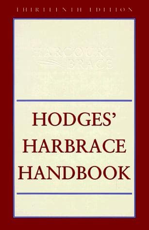 Tapa de Hodges' Harbrace handbook