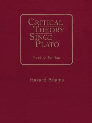 Tapa de Critical theory since Plato