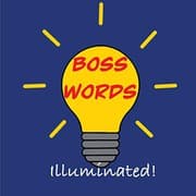 Tapa de Boss Words... Illuminated