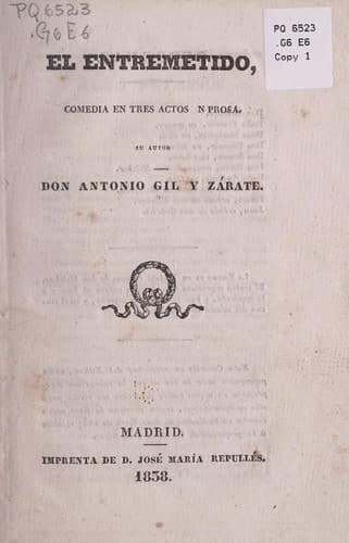 Tapa de El entremetido