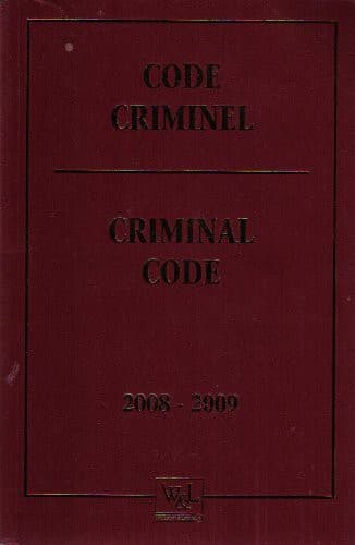 Tapa de Code Criminel; Criminal Code 2008-2009