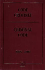 Tapa de Code Criminel; Criminal Code 2008-2009