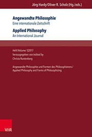Tapa de Angewandte Philosophie / Applied Philosophy : Eine Internationale Zeitschrift / An International Journal : Heft / Volume 1,2017