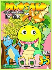 Tapa de Dinosaur Coloring Book for Kids Ages 3-5