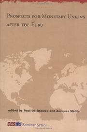 Tapa de Prospects for monetary unions after the euro