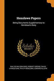 Tapa de Henslowe Papers