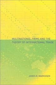 Tapa de Multinational Firms and the Theory of International Trade