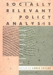 Tapa de Socially Relevant Policy Analysis