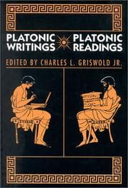 Tapa de Platonic writings/Platonic readings