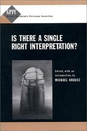 Tapa de Is There a Single Right Interpretation? (Studies of the Greater Philadelphia Philosophy Consortium)