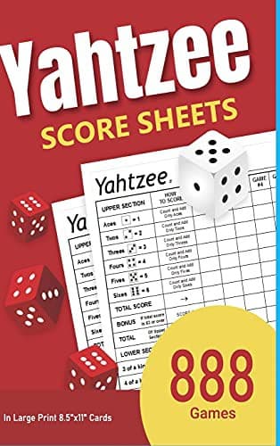 Tapa de Yahtzee Score Sheets