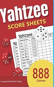 Tapa de Yahtzee Score Sheets