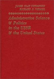 Tapa de Administrative Science in the Soviet Union and the United States