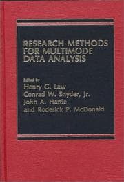 Tapa de Research Methods for Multi-Mode Data Analysis