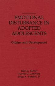 Tapa de Emotional disturbance in adopted adolescents