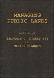 Tapa de Managing public lands in the public interest