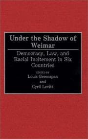 Tapa de Under the shadow of Weimar