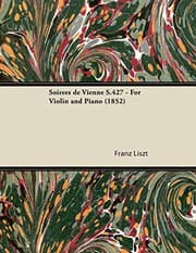 Tapa de Soirées de Vienne S.427 - For Violin and Piano
