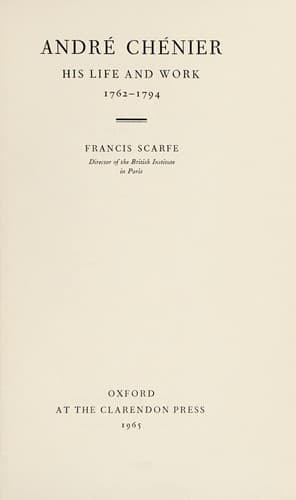 Tapa de André Chénier